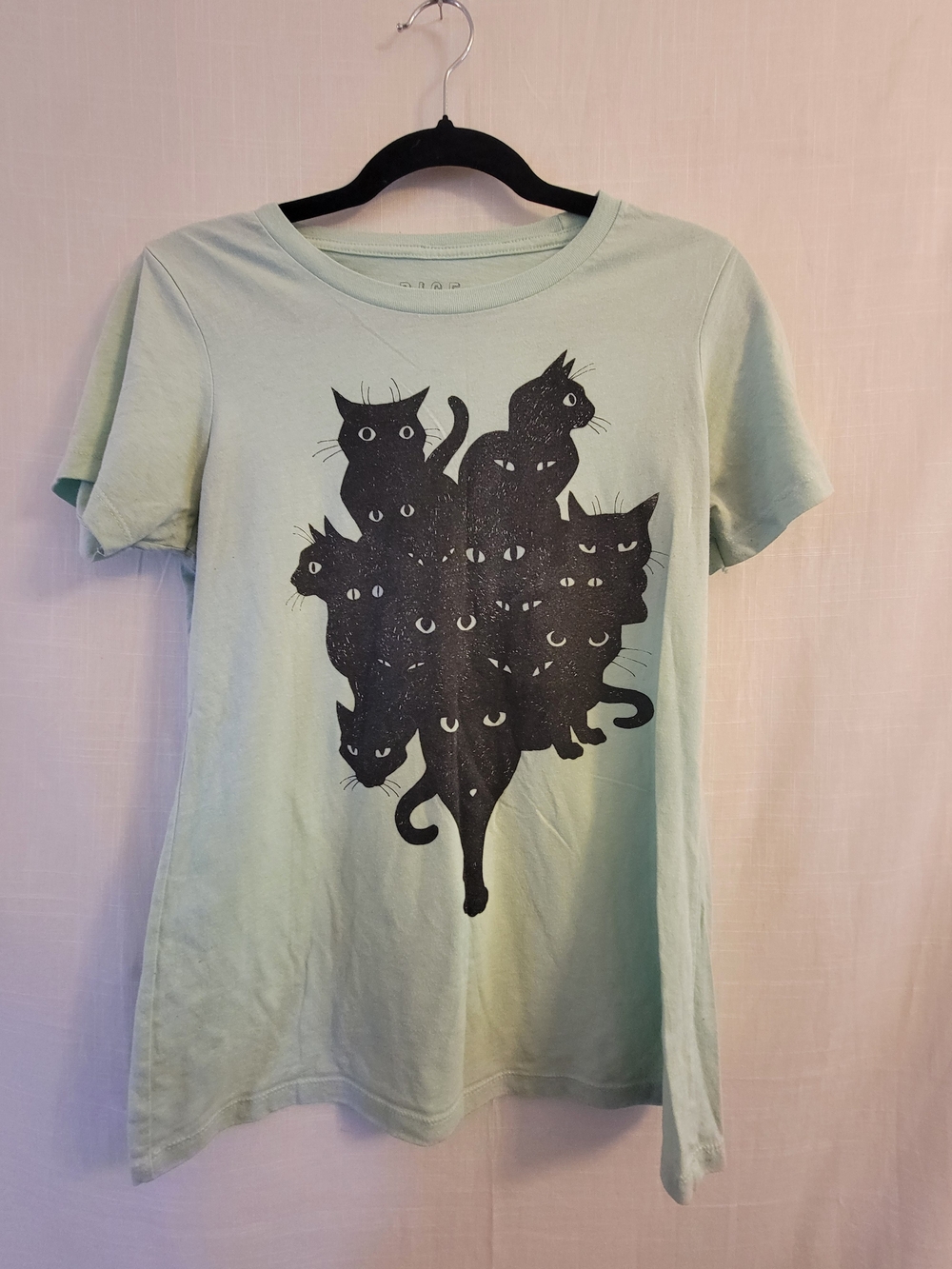 RISE & FALL Cat Graphic Tee in Green Size Large